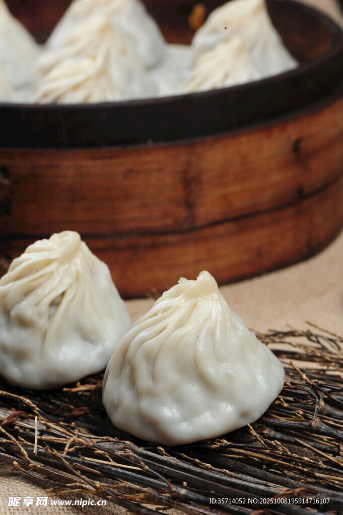 美味小笼包特写