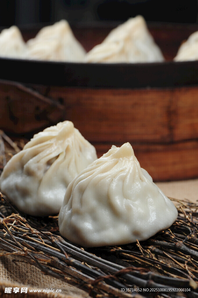美味小笼包特写