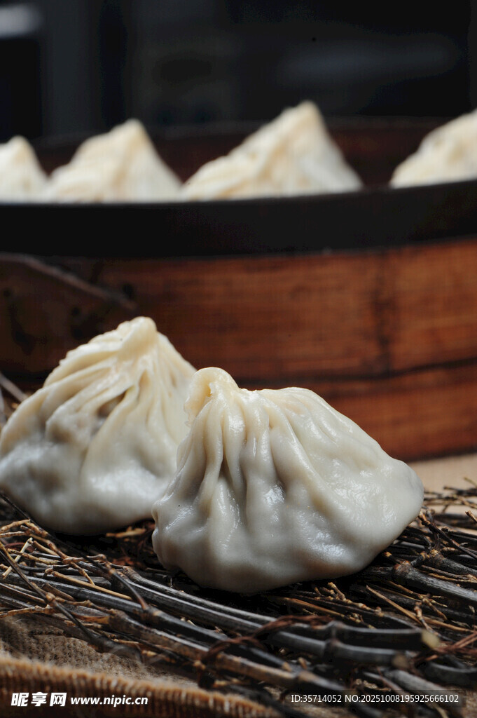 美味蒸饺特写