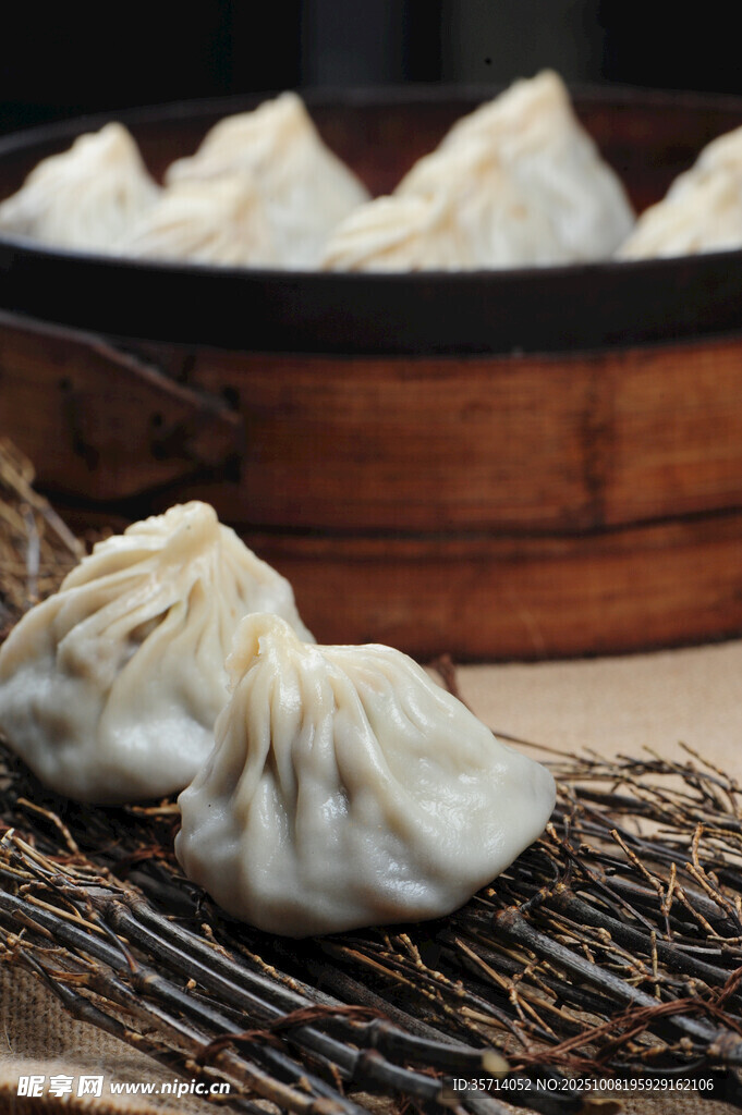 美味蒸饺特写