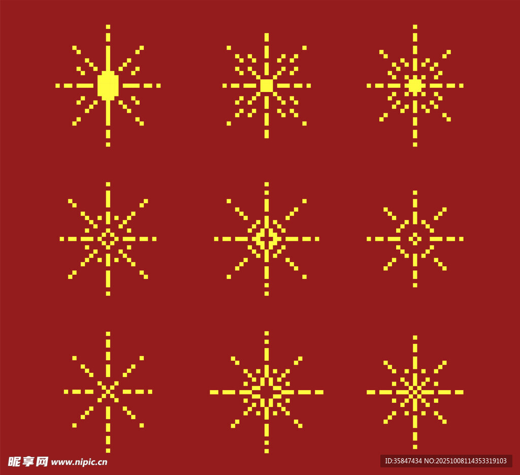 金色雪花图案