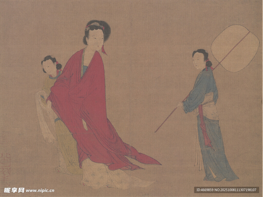 古代仕女出行图