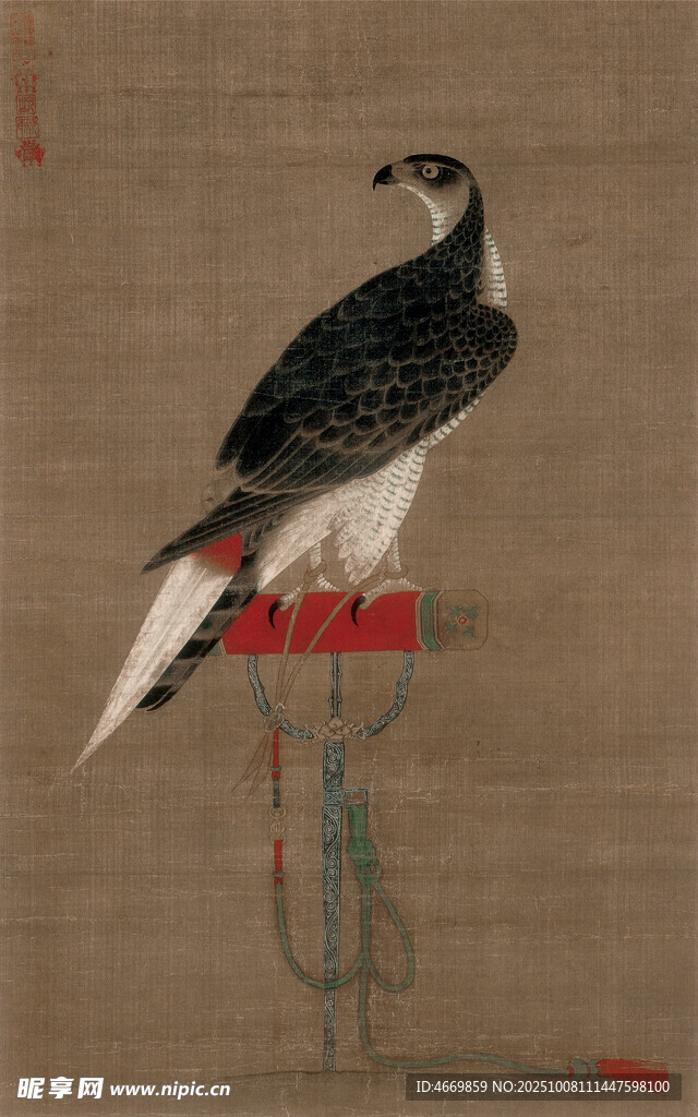 古画中的俊逸飞鸟