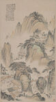 古代山水墨画风景图