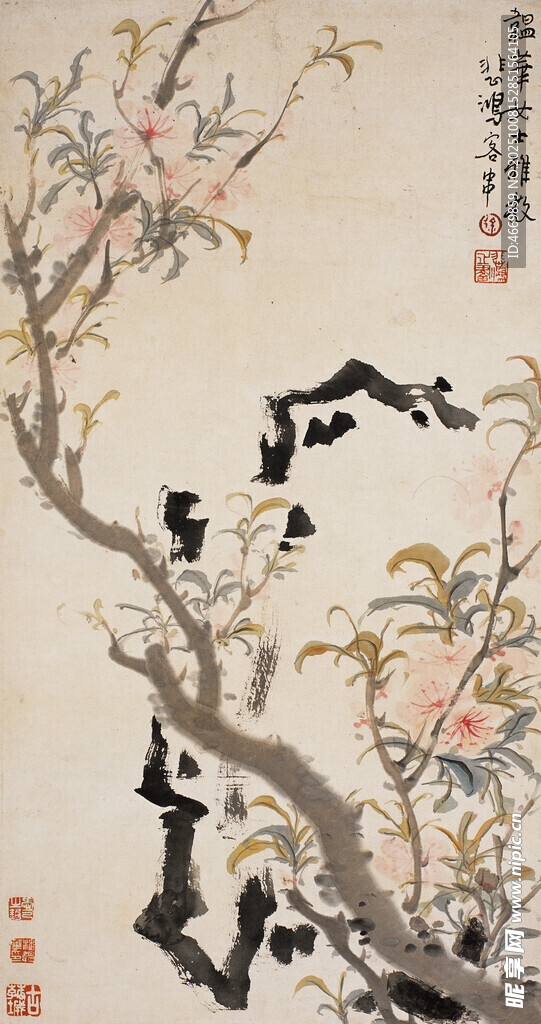 中式花鸟古画