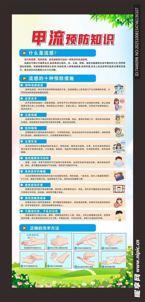 预防甲流乙流流感知识宣传