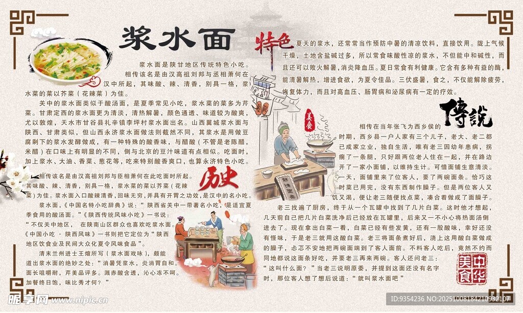 传统美食文化手抄报展示