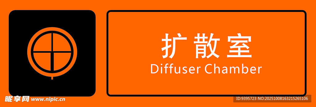 扩散室标识牌