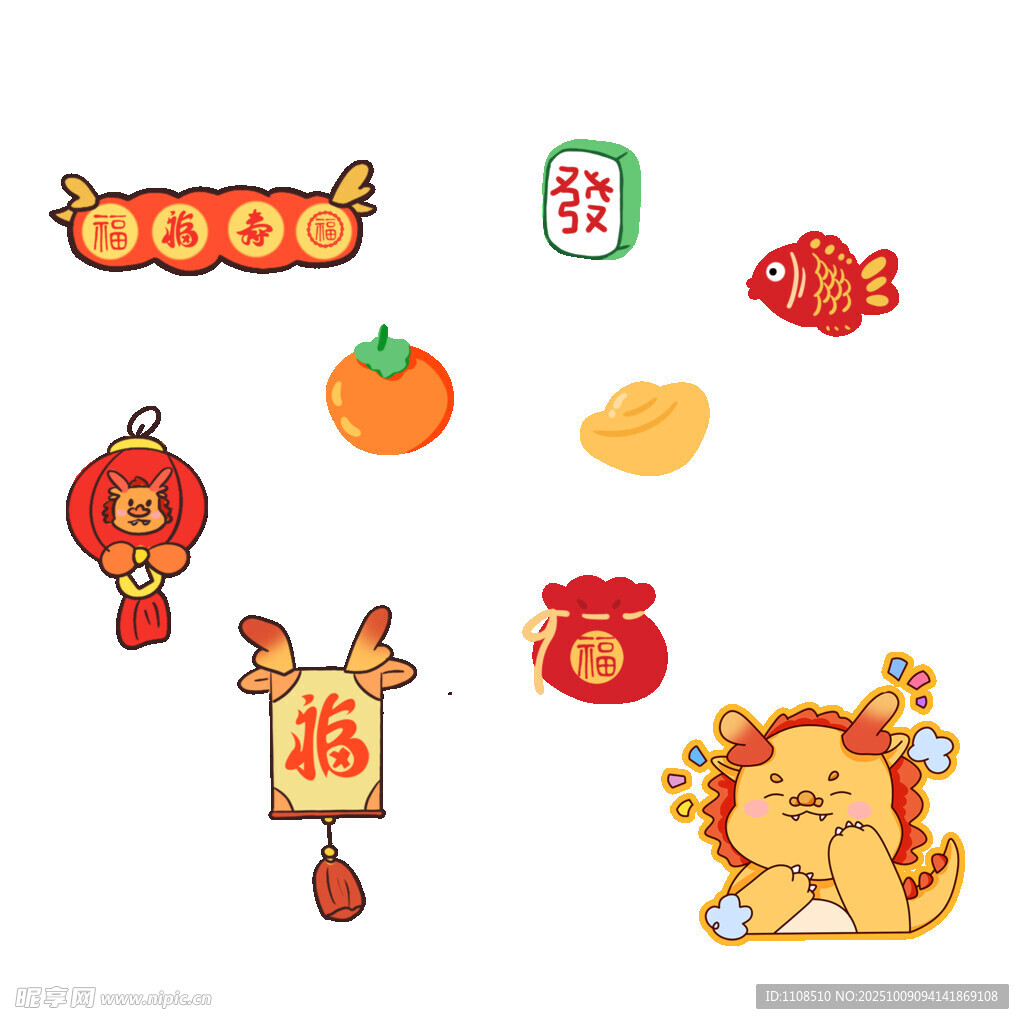 春节元素图标集