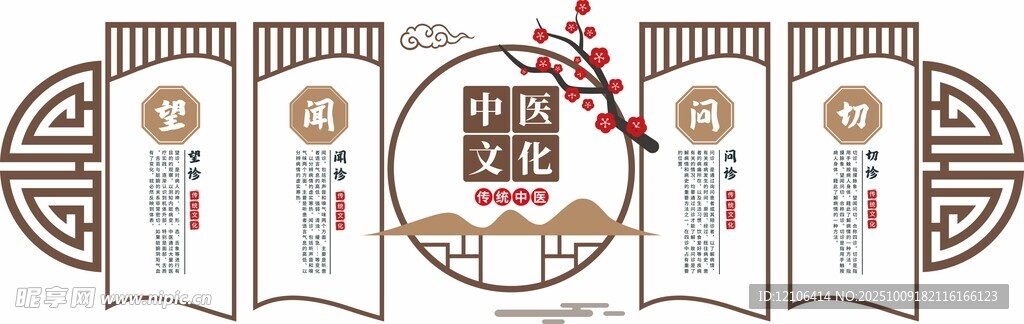望闻问切中医宣传文化墙