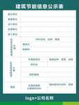 建筑节能信息公示表