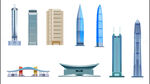 深圳手绘地标建筑