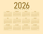 2026年日历模板展示