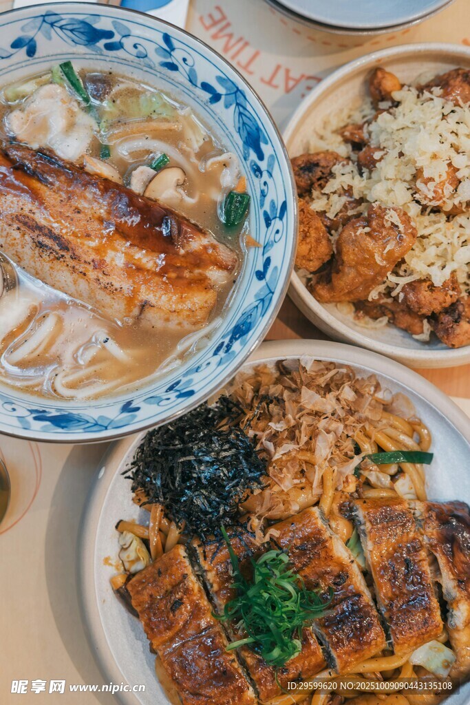 多样美味日式面食集合