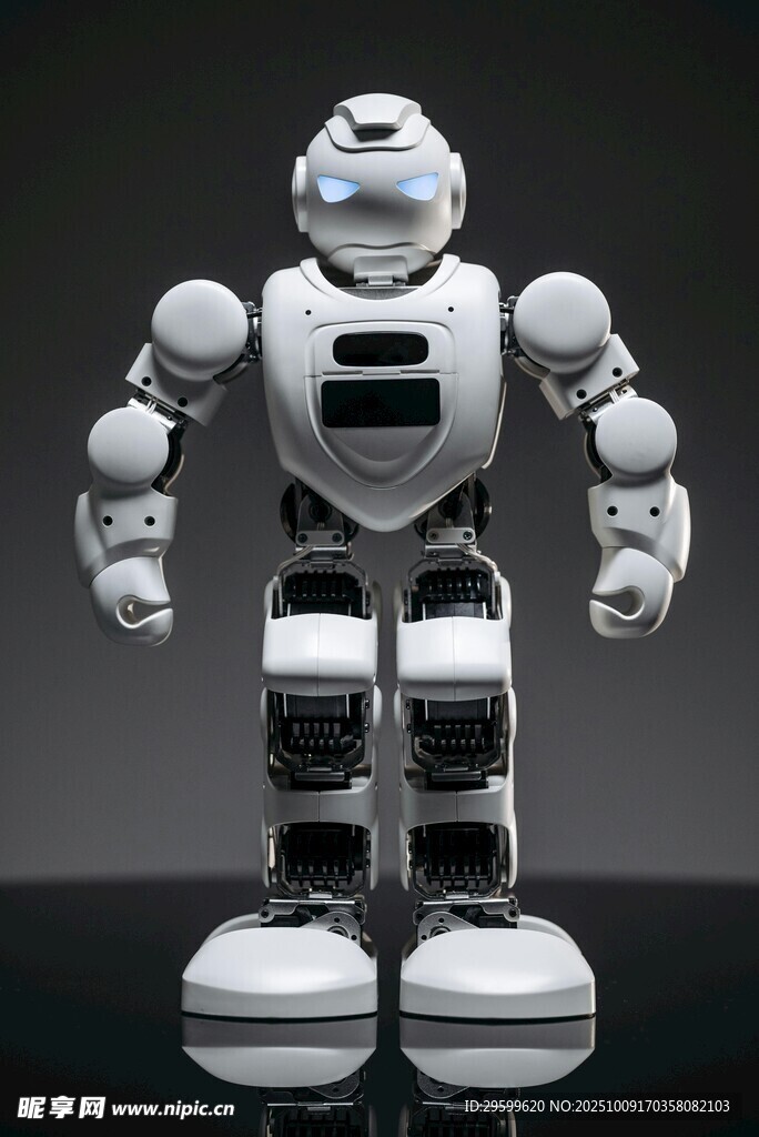 白色人形机器人模型展示