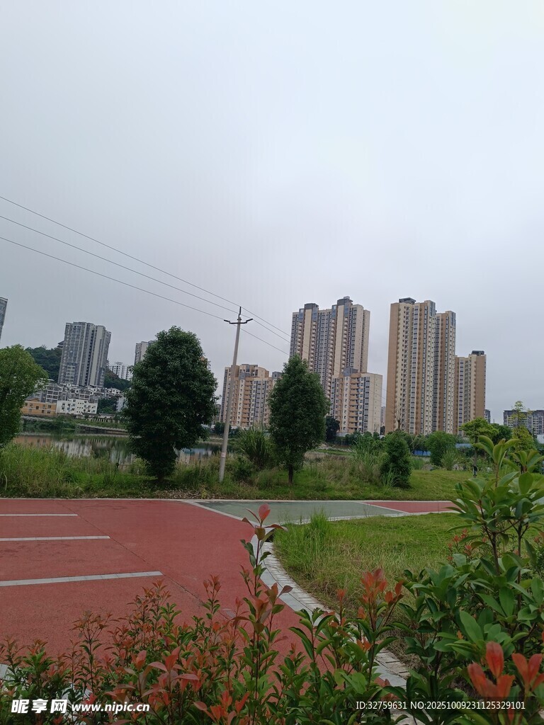 城市公园的多彩景致