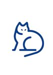 简约线条猫咪图标