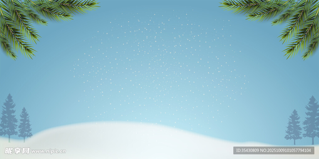 冬日雪景背景