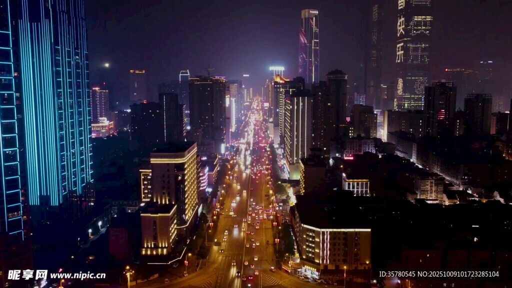 城市璀璨夜景