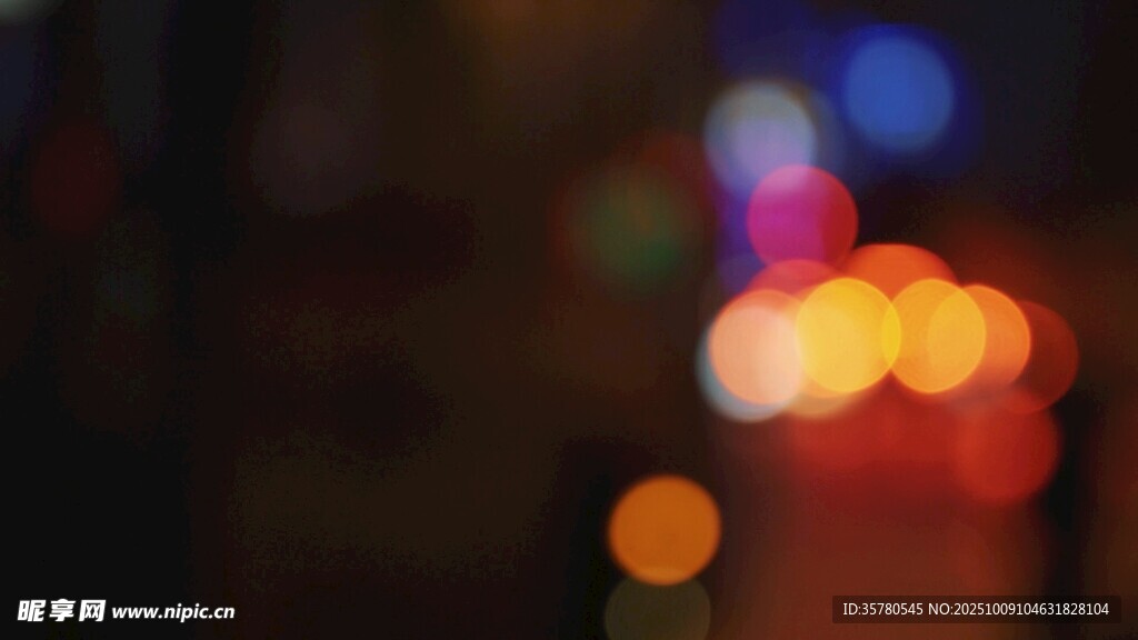 城市夜景灯光模糊效果