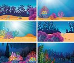 海底世界风景插画