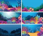 梦幻海底世界场景插画