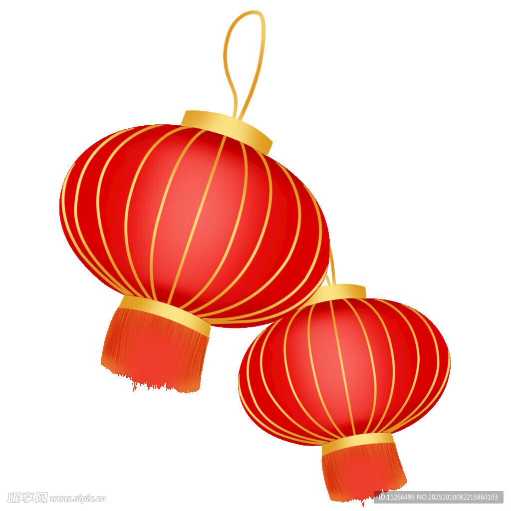 卡通中秋八月十五喜庆红灯笼