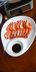 美味摆盘虾配蘸料