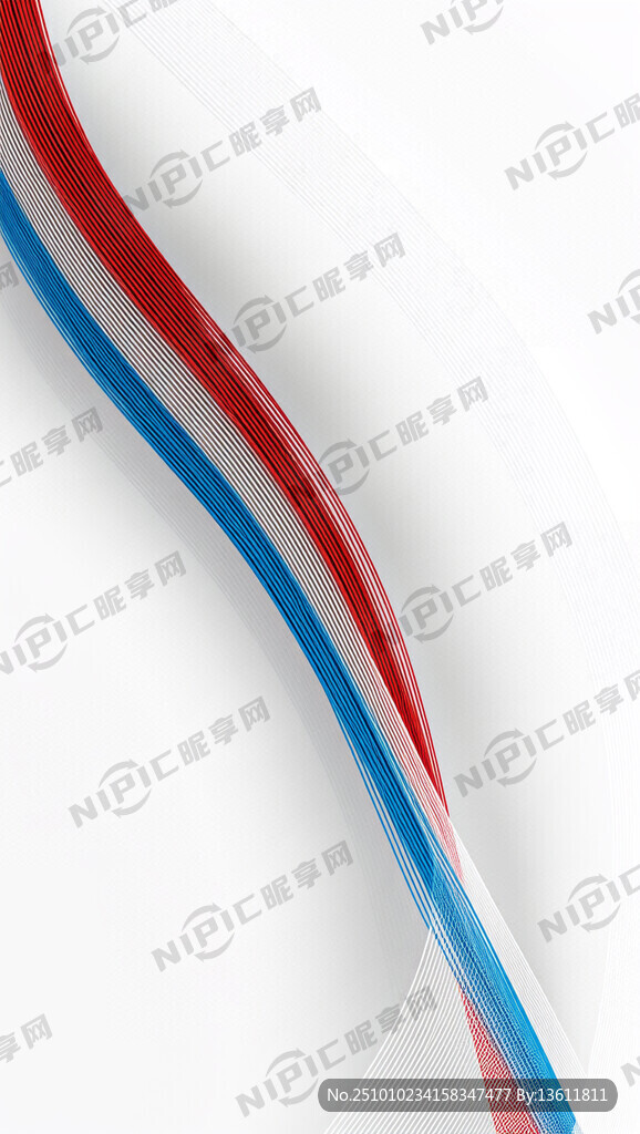 白色底红蓝色线条点缀的背景图