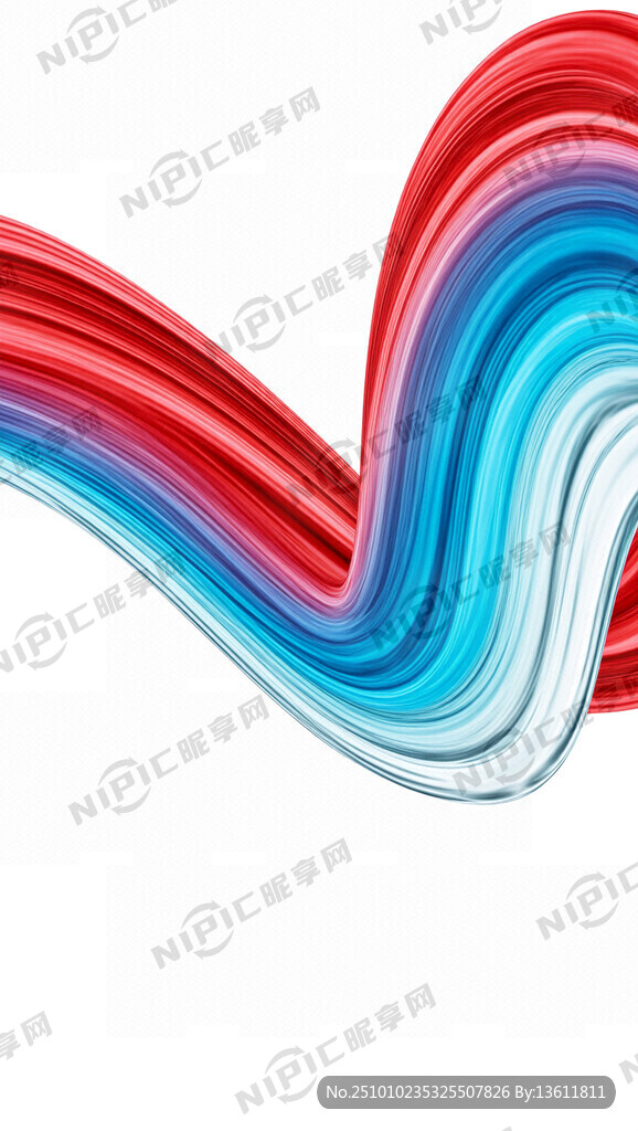 白色底红