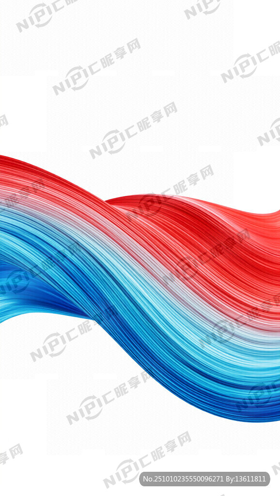 白色底红