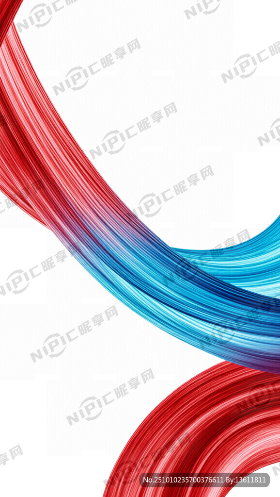 白色底红