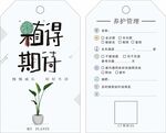 简约植物风期待卡片设计