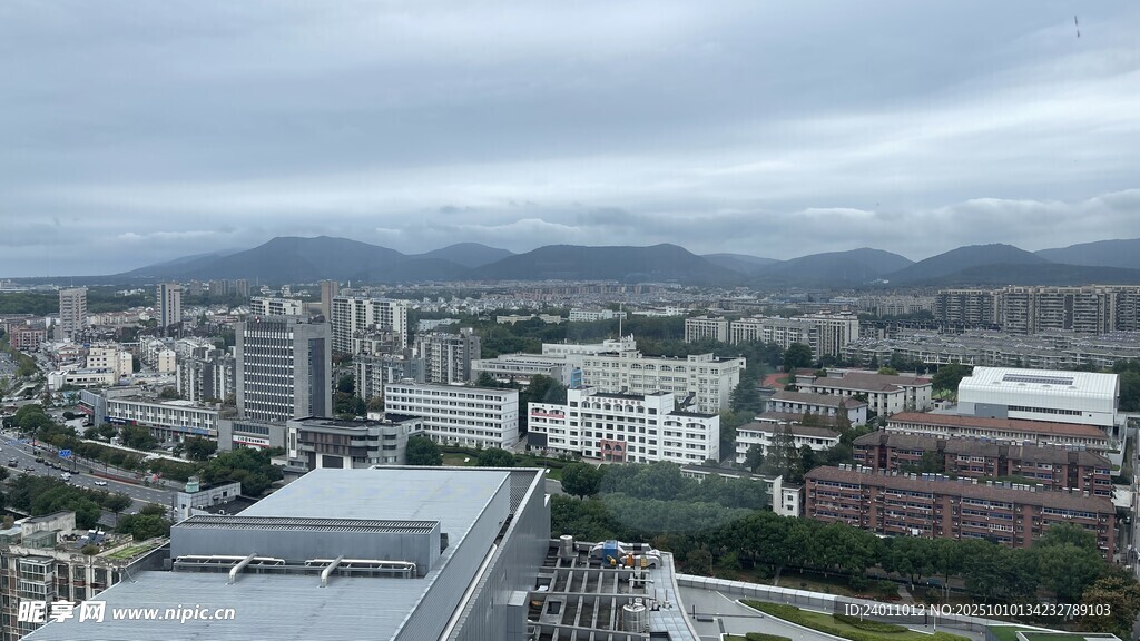 城市建筑景观俯瞰图