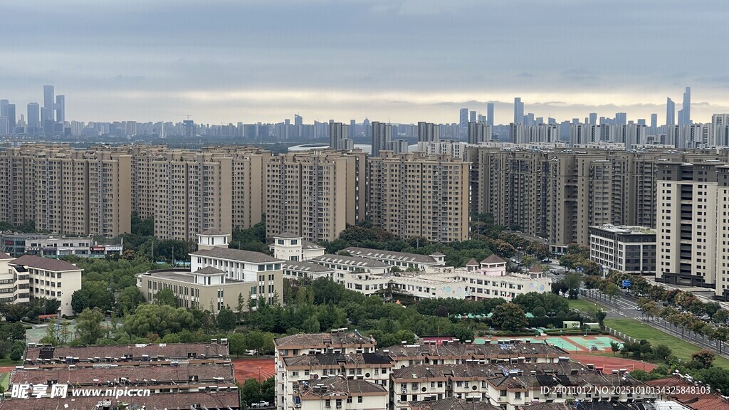 城市高楼景观俯瞰图