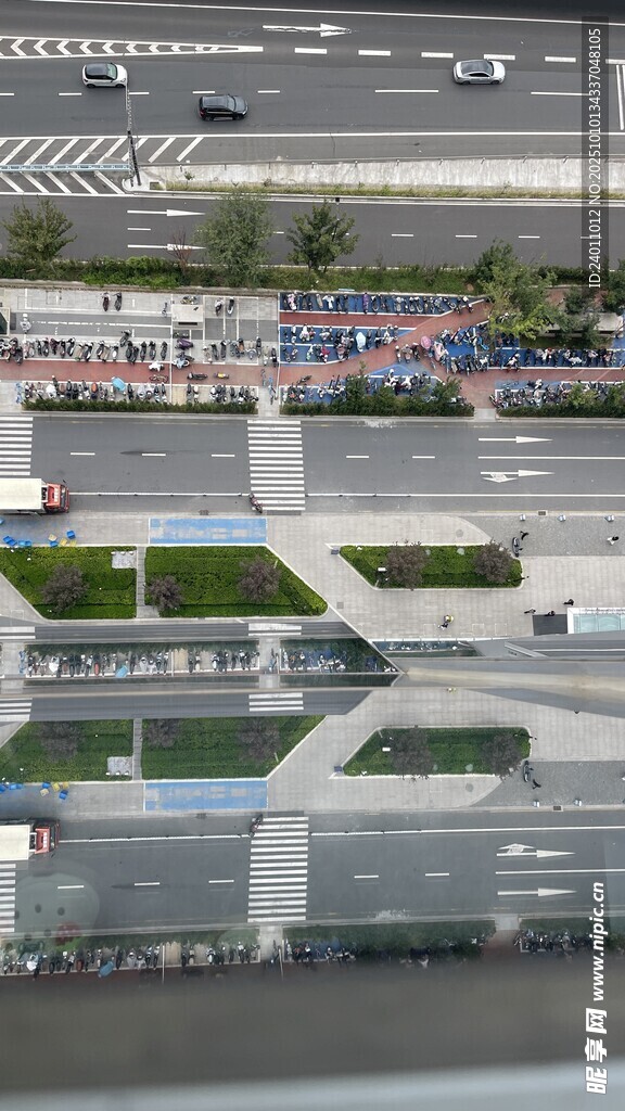 城市道路俯瞰景观
