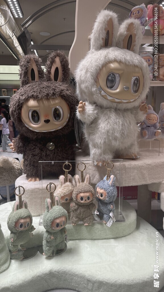 可爱毛绒玩偶展示