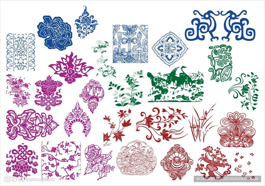 花纹 花边 传统图案 装饰雕花