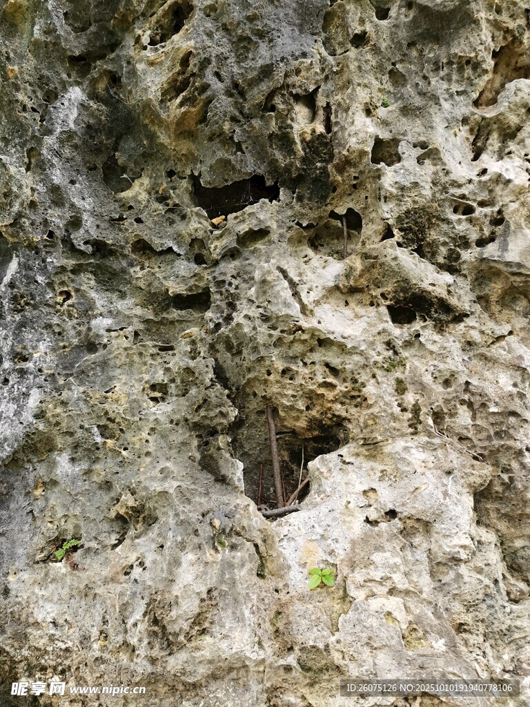 粗糙岩石表面纹理特写