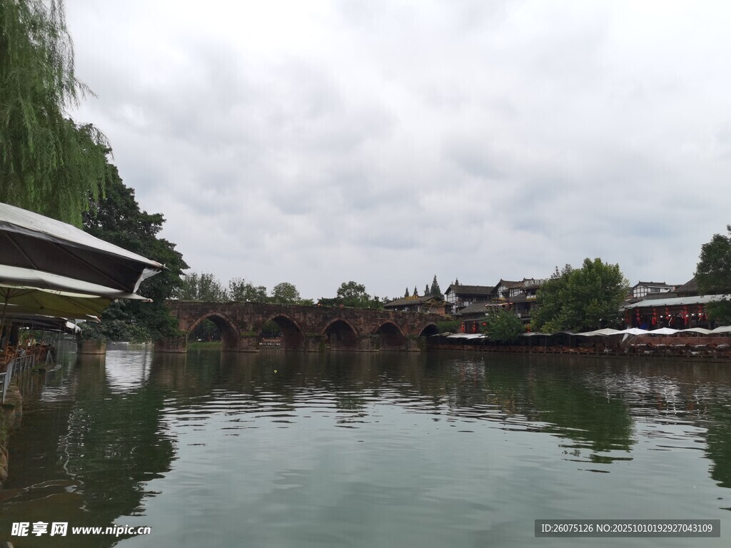 江南水乡静谧水景