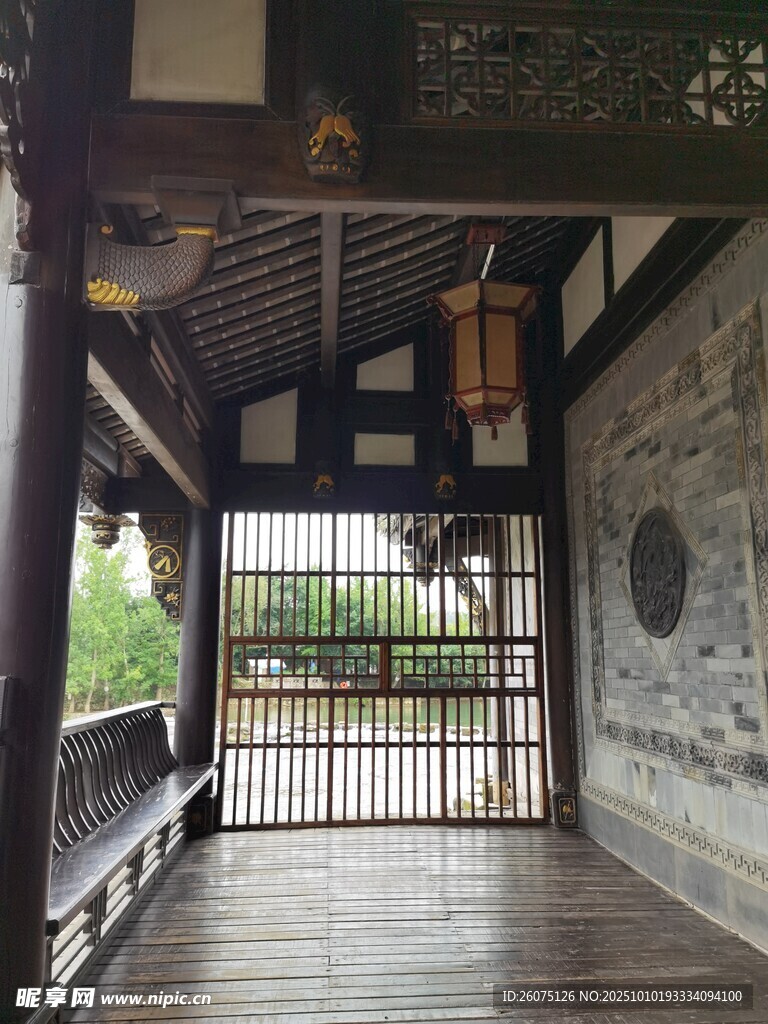 中式古廊轩静谧雅致之景