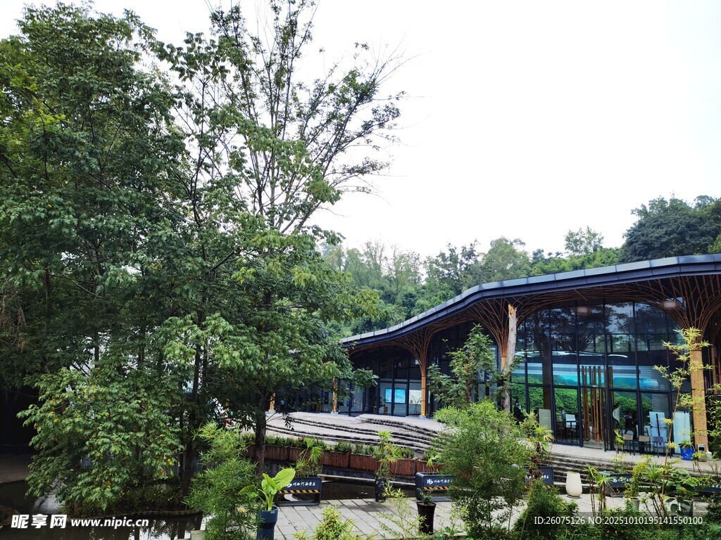 林间现代建筑景观