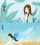 霜降节气插画