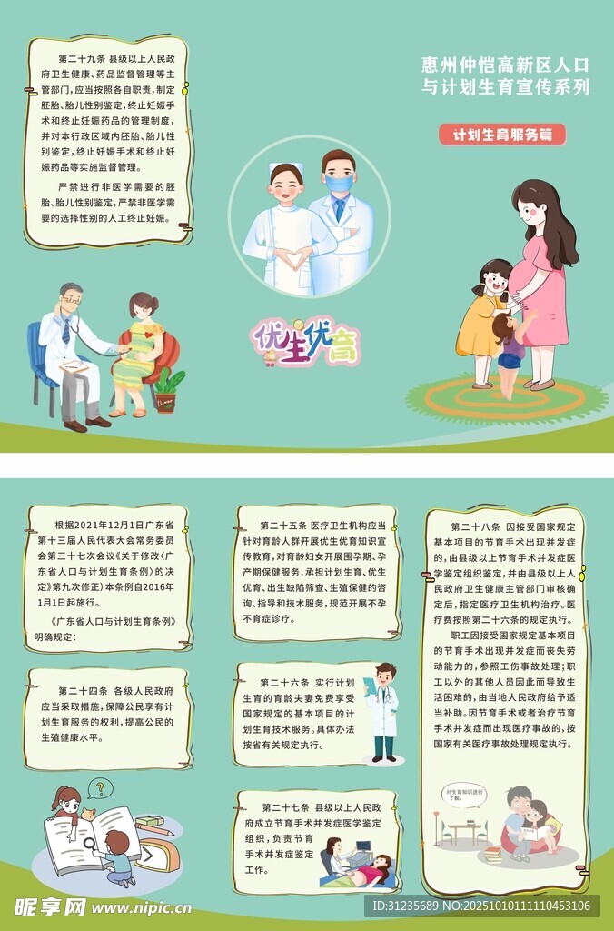 计划生育三折页