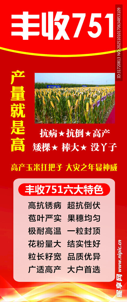 丰收751玉米种子宣传海报