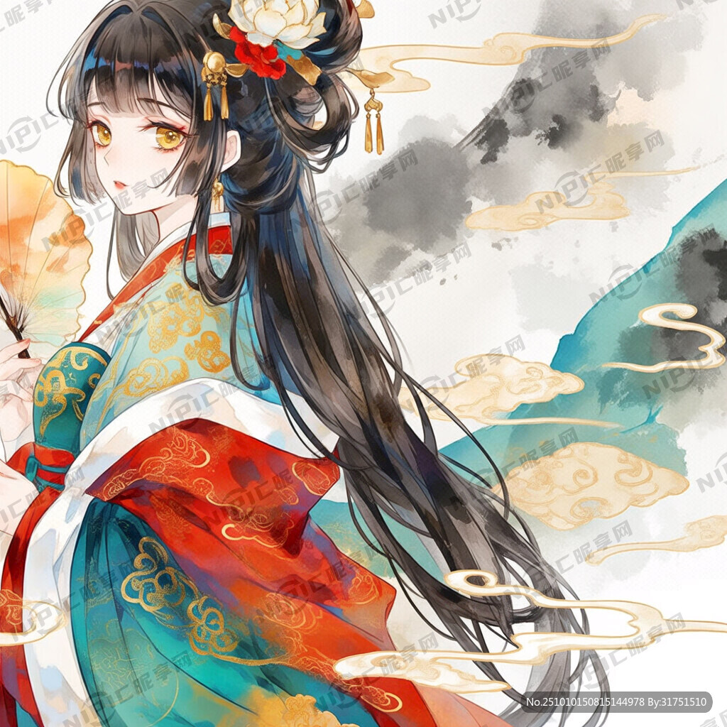 古风动漫少女 唯美国潮女