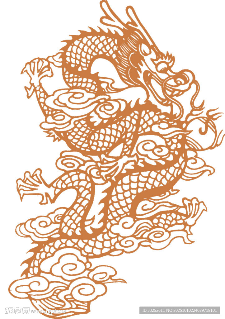 传统中式龙纹图案