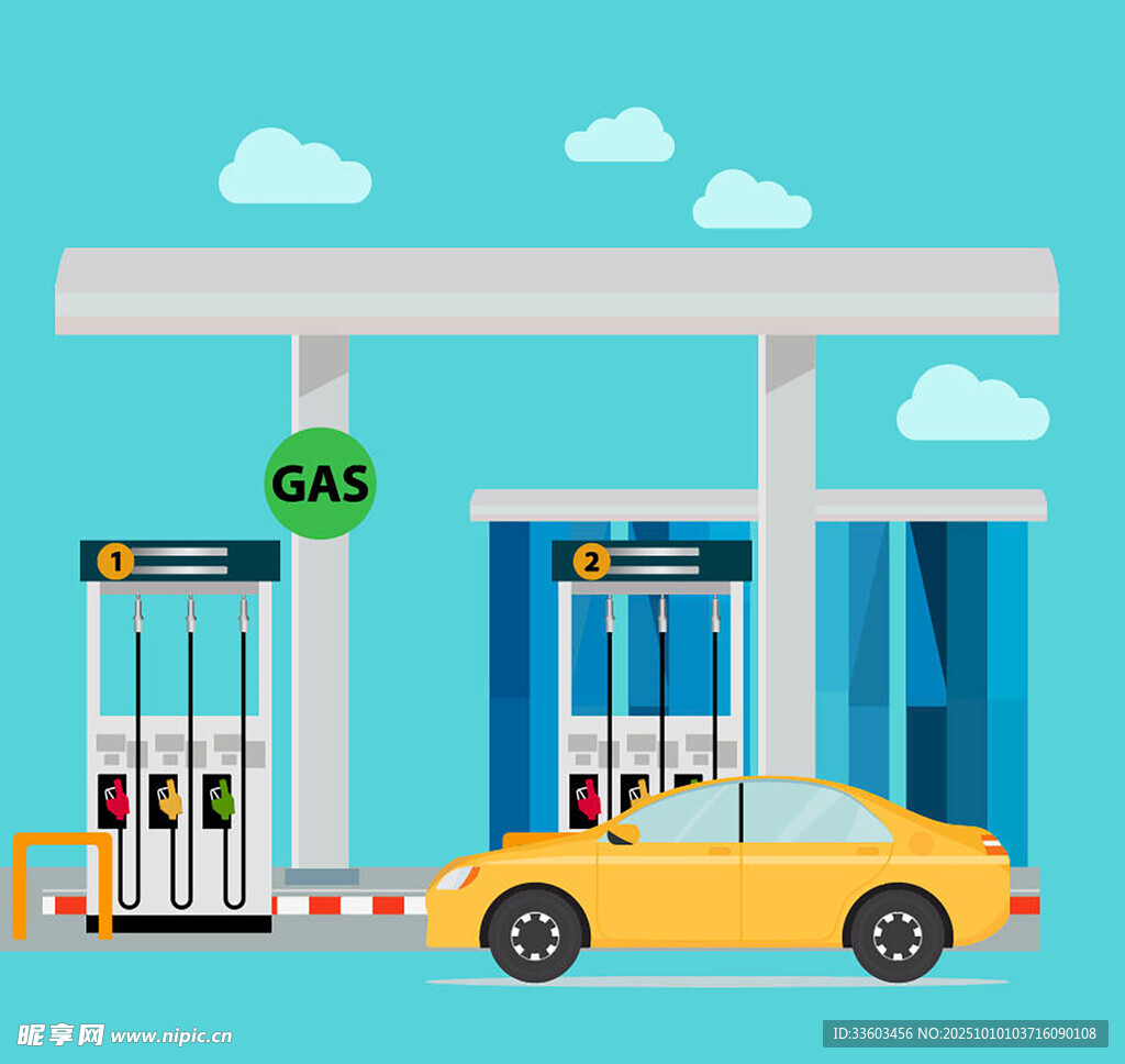加油站轿车