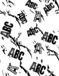 黑白ABC字母图案背景