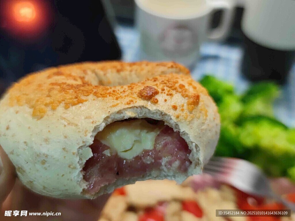 豆沙贝果